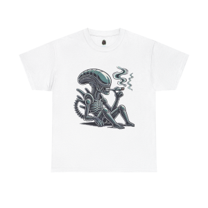 Alien Smoking Skeleton Tee